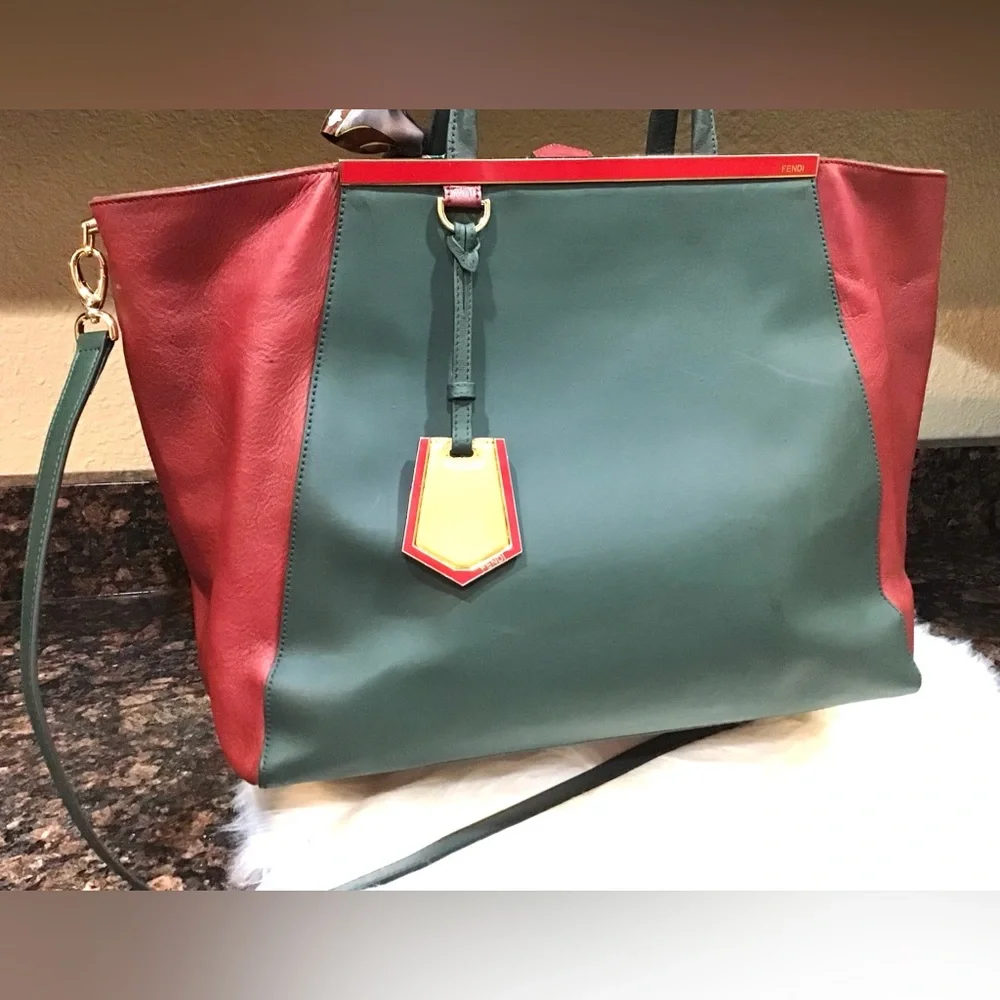Fendi 2 Jours Multi-Color Leather Bag - Picture 8 of 16
